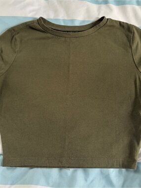 Green Crop Top